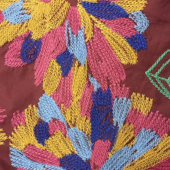 NWT, Anthropologie Maeve Wine/Bordeaux Embroidered Top - Picture 9 of 15